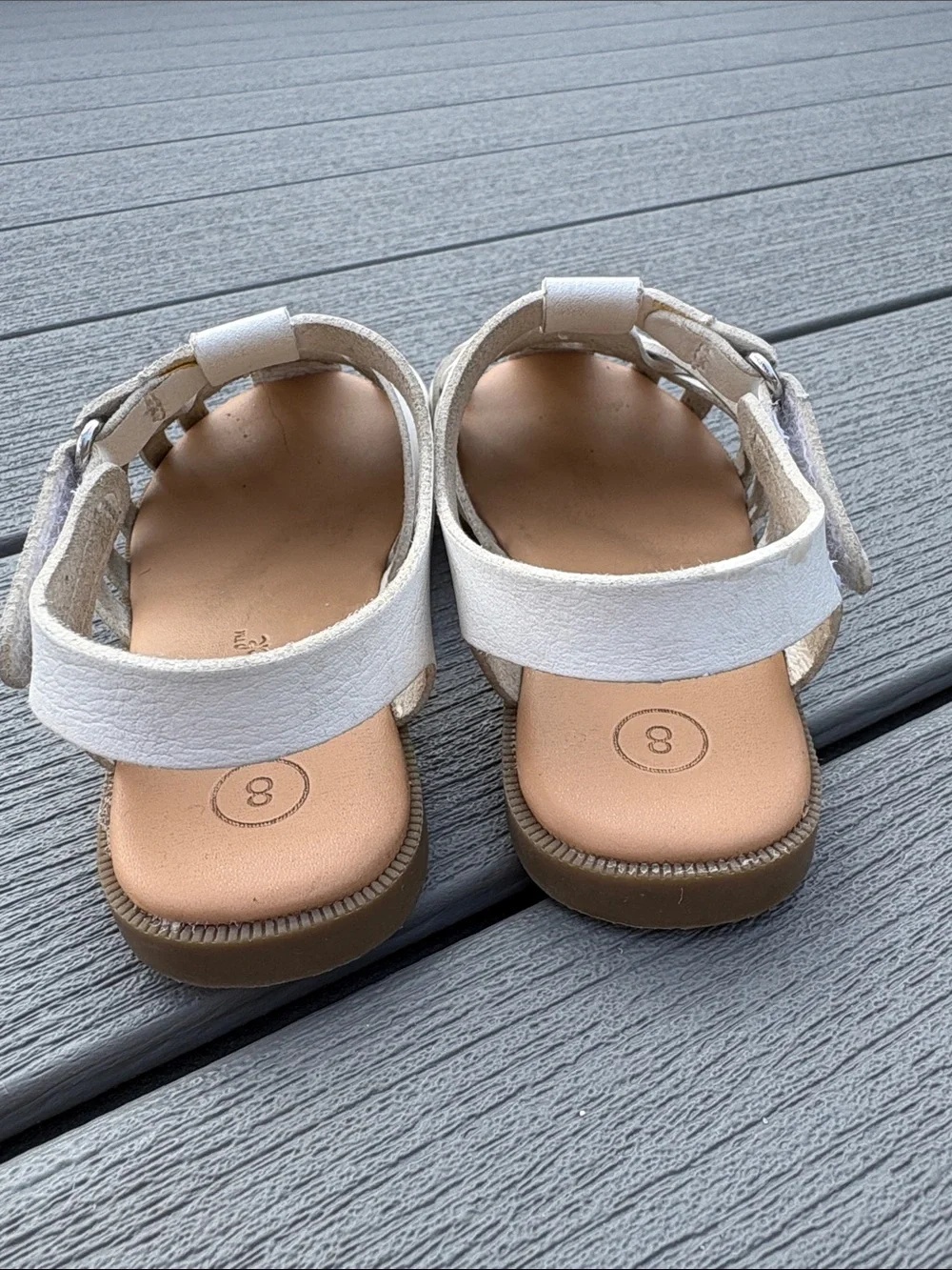Cat & Jack White Woven Closed-Toe Girls Sandals